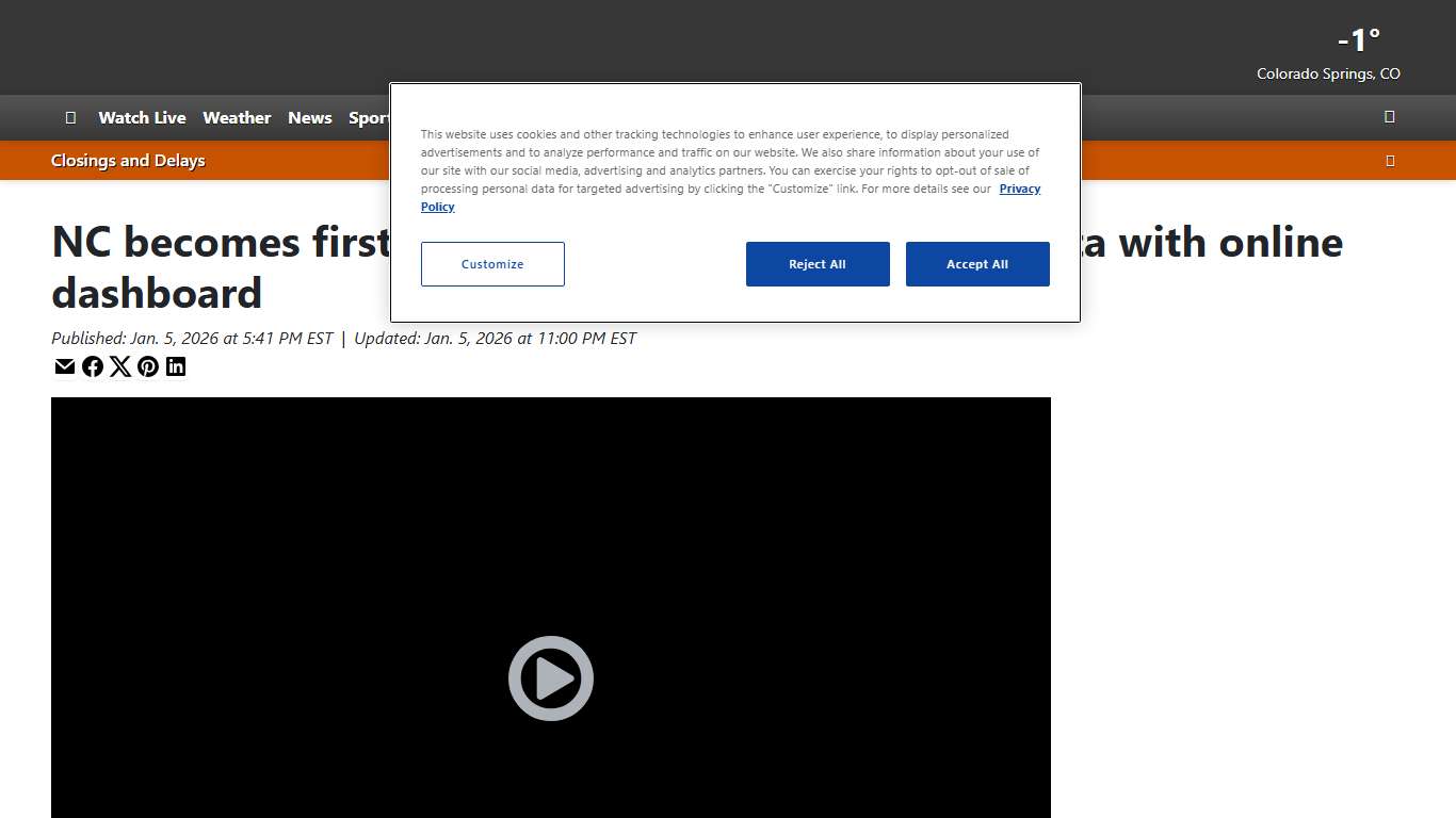 NC becomes first state to track prisoner reentry data with online dashboard